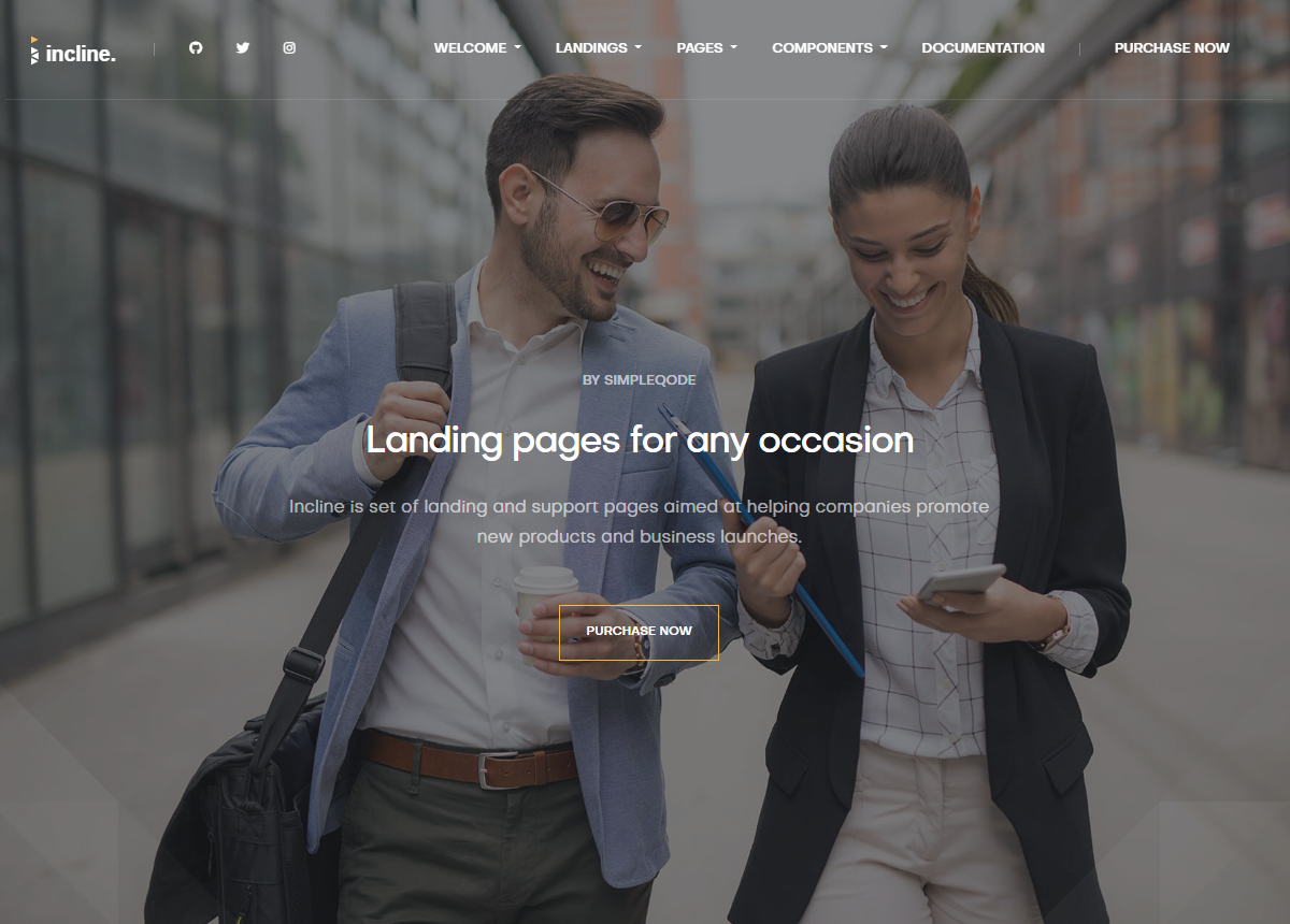 themes landing corporate